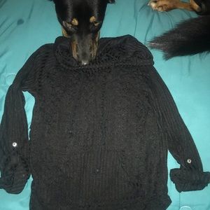 Black lace sweater shirt